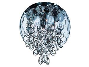 Maxim Lighting Ripple 6-Light Flush Mount in Polished Nickel - 21470WGPN Maxim Lighting Ripple 6-Light Flush Mount in Polished Nickel - 21470WGPN