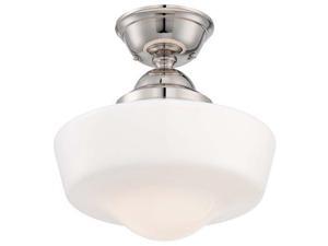 Minka Lavery 2257-613 1 Light 14.5" Height Semi-Flush Ceiling Fixture in Polishe Minka Lavery 2257-613 1 Light 14.5" Height Semi-Flush Ceiling Fixture in Polishe