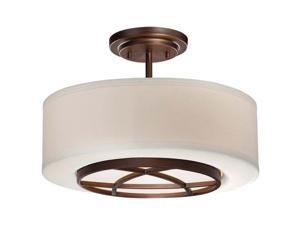 Minka Lavery 4951-267B 3 Light Semi-Flush Ceiling Fixture from the City Club Col Minka Lavery 4951-267B 3 Light Semi-Flush Ceiling Fixture from the City Club Col