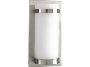 Progress 1-Light Wall Sconce Opal Etched Glass in Brushed Nickel - P7052-09EB Progress 1-Light Wall Sconce Opal Etched Glass in Brushed Nickel - P7052-09EB