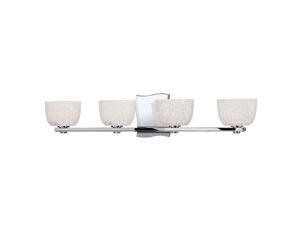 Hudson Valley Lighting 2664 Four Light Up Lighting Bath Vanity with Bowl Shaped, Polished Chrome Hudson Valley Lighting 2664 Four Light Up Lighting Bath Vanity with Bowl Shaped, Polished Chrome