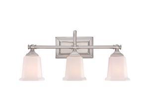 Quoizel 3 Light Nicholas Bath Fixture in Brushed Nickel - NL8603BN Quoizel 3 Light Nicholas Bath Fixture in Brushed Nickel - NL8603BN