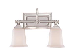 Quoizel 2 Light Nicholas Bath Fixture in Brushed Nickel - NL8602BN Quoizel 2 Light Nicholas Bath Fixture in Brushed Nickel - NL8602BN