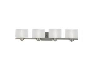 Quoizel 4 Light Pacifica Bath Fixture in Empire Silver - PF8604ES Quoizel 4 Light Pacifica Bath Fixture in Empire Silver - PF8604ES