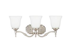 Quoizel 3 Light Tritan Bath Fixture in Brushed Nickel - TT8743BN Quoizel 3 Light Tritan Bath Fixture in Brushed Nickel - TT8743BN
