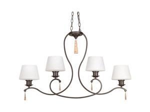 Progress Lighting P4552 Club 4 Light 38"W 1 Tier Chandelier, Antique Bronze Progress Lighting P4552 Club 4 Light 38"W 1 Tier Chandelier, Antique Bronze