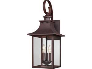 Quoizel Chancellor Outdoor Wall Lantern, Copper Bronze - CCR8410CU Quoizel Chancellor Outdoor Wall Lantern, Copper Bronze - CCR8410CU