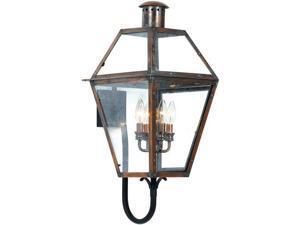 Quoizel 4 Light Rue De Royal Outdoor Wall Lanterns in Aged Copper - RO8414AC Quoizel 4 Light Rue De Royal Outdoor Wall Lanterns in Aged Copper - RO8414AC