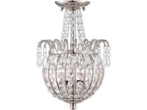 Quoizel 2 Light Jolene Semi-Flush Mount in Imperial Silver - JLE1709IS Quoizel 2 Light Jolene Semi-Flush Mount in Imperial Silver - JLE1709IS