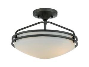 Quoizel 2 Light Ozark Semi-Flush Mount in Iron Gate - OZ1713IN Quoizel 2 Light Ozark Semi-Flush Mount in Iron Gate - OZ1713IN