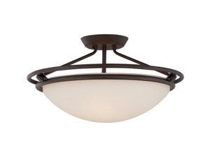 Quoizel 3 Light Quoizel Fixture Semi-Flush Mount in Western Bronze - QF1202SWT Quoizel 3 Light Quoizel Fixture Semi-Flush Mount in Western Bronze - QF1202SWT