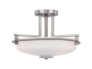 Quoizel 3 Light Taylor Semi-Flush Mount in Antique Nickel - TY1716AN Quoizel 3 Light Taylor Semi-Flush Mount in Antique Nickel - TY1716AN
