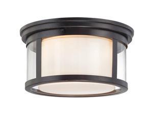 Quoizel 2 Light Wilson Flush Mount in Palladian Bronze - WLS1613PN Quoizel 2 Light Wilson Flush Mount in Palladian Bronze - WLS1613PN