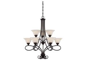 Savoy House 1-121-9-13 9 Light 2 Tier Chandelier from the Oxford Collection, English Bronze Savoy House 1-121-9-13 9 Light 2 Tier Chandelier from the Oxford Collection, English Bronze