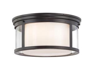 Quoizel 3 Light Wilson Flush Mount in Palladian Bronze - WLS1615PN Quoizel 3 Light Wilson Flush Mount in Palladian Bronze - WLS1615PN