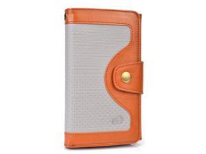 Brown Universal BiFold Wallet with Snap Button Strap for Unnecto Quattro Z, Quattro ZL Smart Phones Brown Universal BiFold Wallet with Snap Button Strap for Unnecto Quattro Z, Quattro ZL Smart Phones