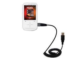 Coiled USB Cable compatible with the Sandisk Sansa Fuze Plus Coiled USB Cable compatible with the Sandisk Sansa Fuze Plus