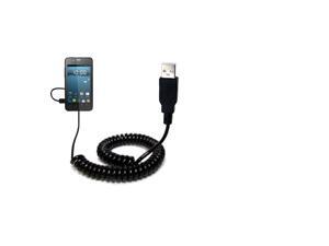 Coiled USB Cable compatible with the Gigabyte GSmart Rio R1 Coiled USB Cable compatible with the Gigabyte GSmart Rio R1