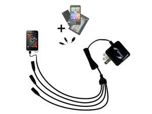 Quad output Wall Charger includes tip for the Sony Ericsson Xperia active Quad output Wall Charger includes tip for the Sony Ericsson Xperia active