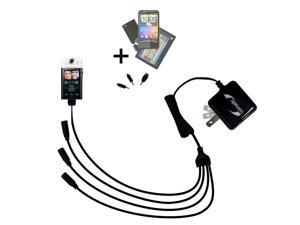 Quad output Wall Charger includes tip for the Sony bloggie MHS-CM5 Mobile HD Snap Quad output Wall Charger includes tip for the Sony bloggie MHS-CM5 Mobile HD Snap