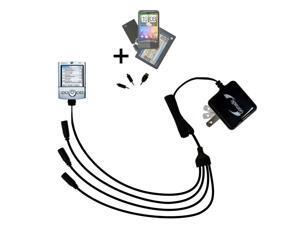 Quad output Wall Charger includes tip for the Palm palm Tungsten T2 Quad output Wall Charger includes tip for the Palm palm Tungsten T2