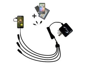 Quad output Wall Charger includes tip for the HTC HTC EVO 3D Quad output Wall Charger includes tip for the HTC HTC EVO 3D