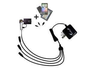 Quad output Wall Charger includes tip for the Sony Bloggie Camera CM5 Quad output Wall Charger includes tip for the Sony Bloggie Camera CM5
