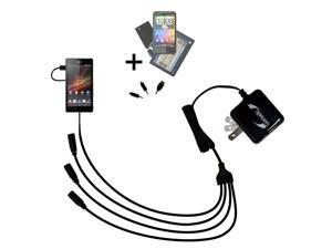 Quad output Wall Charger includes tip for the Sony Xperia ZR Quad output Wall Charger includes tip for the Sony Xperia ZR
