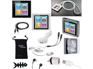 Apple iPod Nano 6th Gen Case - DigitalsOnDemand ® 14-Item Accessory Bundle for Apple iPod Nano 6th Generation - Slim Case Cover, Case with Clip, USB Cables + Chargers, Ultra Clear Screen Protector Apple iPod Nano 6th Gen Case - DigitalsOnDemand ® 14-Item Accessory Bundle for Apple iPod Nano 6th Generation - Slim Case Cover, Case with Clip, USB Cables + Chargers, Ultra Clear Screen Protector