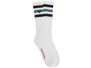 True Religion TR007 One Pair Teal / Brown Striped Men's Tube Socks True Religion TR007 One Pair Teal / Brown Striped Men's Tube Socks