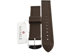 Michele Sport Sail 16mm Brown Silicone Strap Watch Band MB034 Michele Sport Sail 16mm Brown Silicone Strap Watch Band MB034