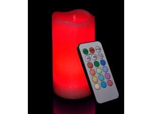 Candle Choice Round Melted Edge Remote Controlled Multi Color Changing Flameless Wax Pillar Candle, Made with Real Wax, 6 Inch Tall Candle Choice Round Melted Edge Remote Controlled Multi Color Changing Flameless Wax Pillar Candle, Made with Real Wax, 6 Inch Tall