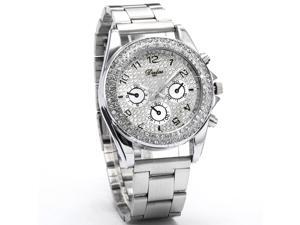 MILER Charms Silver White Crystal Analog Bracelet Ladies Girl Dress Quartz Watch MILER Charms Silver White Crystal Analog Bracelet Ladies Girl Dress Quartz Watch
