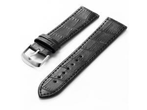 KS 22mm Military Black Genuine Leather Mens Replacement Watch Band Straps KS 22mm Military Black Genuine Leather Mens Replacement Watch Band Straps