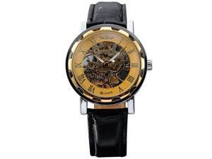 Timebear Men's Mechanical Skeleton Dial Leather Analog Watch Timebear Men's Mechanical Skeleton Dial Leather Analog Watch