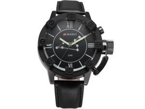 Mens WAA803 Analog Quartz Leo Black Leather Wrist Watch Mens WAA803 Analog Quartz Leo Black Leather Wrist Watch