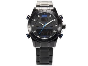 Shark Army SAW165 Mens Military Steel Band Dual Time Zone Day Date Display Quartz Watch Shark Army SAW165 Mens Military Steel Band Dual Time Zone Day Date Display Quartz Watch