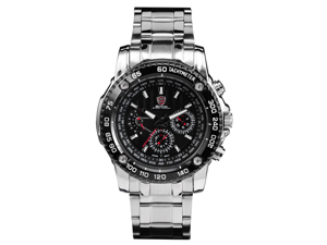 Shark Saw Collection SH015 Men's Military Chronograph Watch - Black Dial, 6 Hands Shark Saw Collection SH015 Men's Military Chronograph Watch - Black Dial, 6 Hands