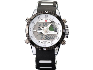 Shark Porbeagle Collection SH041 Men's White Dial Dual-Time Chronograph Watch Shark Porbeagle Collection SH041 Men's White Dial Dual-Time Chronograph Watch