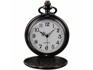 Timebear Vintage Black Mens Women Ladies Quartz Pendent Pocket Watch Clock Chain Gift Timebear Vintage Black Mens Women Ladies Quartz Pendent Pocket Watch Clock Chain Gift