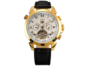 New Aotumatic Mechanical Analog Date & Day Luxury Mens Leather Watch Golden New Aotumatic Mechanical Analog Date & Day Luxury Mens Leather Watch Golden