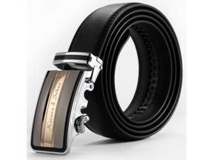 KS Men's Genuine Leather Belt with Auto Lock Buckle KS Men's Genuine Leather Belt with Auto Lock Buckle