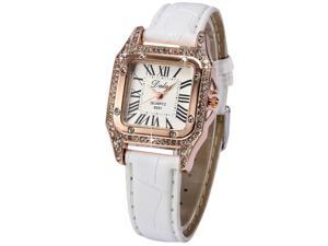 AMPM24 Rose Gold Case Bling Crystal Women's Lady White Leather Quartz Wrist Watch WAA638 AMPM24 Rose Gold Case Bling Crystal Women's Lady White Leather Quartz Wrist Watch WAA638