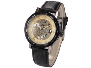 Timebear Black Case Round Dial Men's Skeleton Mechanical Leather Strap Wrist Watch PMW298 Timebear Black Case Round Dial Men's Skeleton Mechanical Leather Strap Wrist Watch PMW298