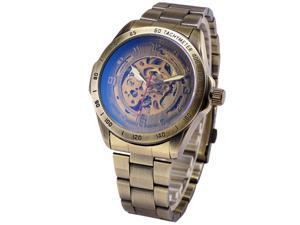 Mens Automatic Mechanical Watch Skeleton with Vintage Bronze Stainless Steel Band PMW369 Mens Automatic Mechanical Watch Skeleton with Vintage Bronze Stainless Steel Band PMW369