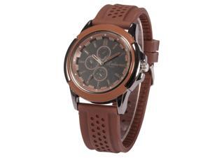 Timebear Mens Analog Quartz Watch Brown Case Silicone Band Wrist Sport Watch WAA742 Timebear Mens Analog Quartz Watch Brown Case Silicone Band Wrist Sport Watch WAA742