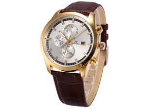 KS Mens KS196 Analog Brown Leather Band Day Date Month Display Automatic Mechanical Watch KS Mens KS196 Analog Brown Leather Band Day Date Month Display Automatic Mechanical Watch