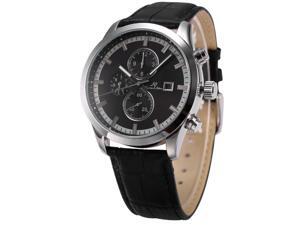 KS Mens KS197 Analog Black Leather Band Day Date Month Display Automatic Mechanical Watch KS Mens KS197 Analog Black Leather Band Day Date Month Display Automatic Mechanical Watch