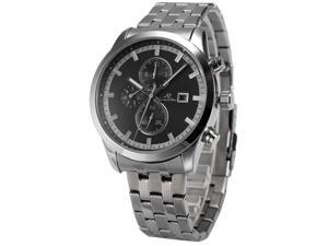 KS Mens KS201 Analog Silver Steel Band Day Date Month Display Automatic Mechanical Watch KS Mens KS201 Analog Silver Steel Band Day Date Month Display Automatic Mechanical Watch