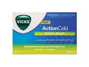 Vicks Action Cold Nasal Relief 24 Tabs Vicks Action Cold Nasal Relief 24 Tabs